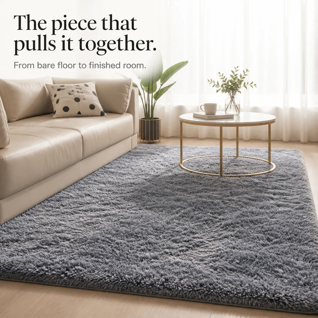 Gradia – Gradient Plush Faux-Fur Area Rug