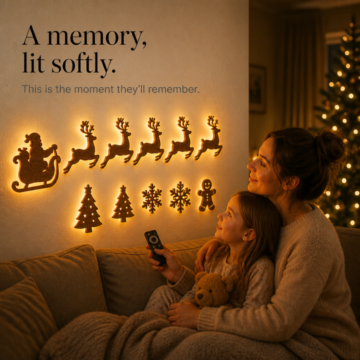 NoelGlow – Warm White LED Reindeer Wall Décor