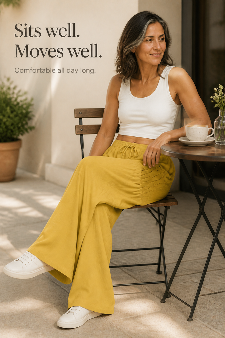 Linora – Drawstring Wide Leg Pants