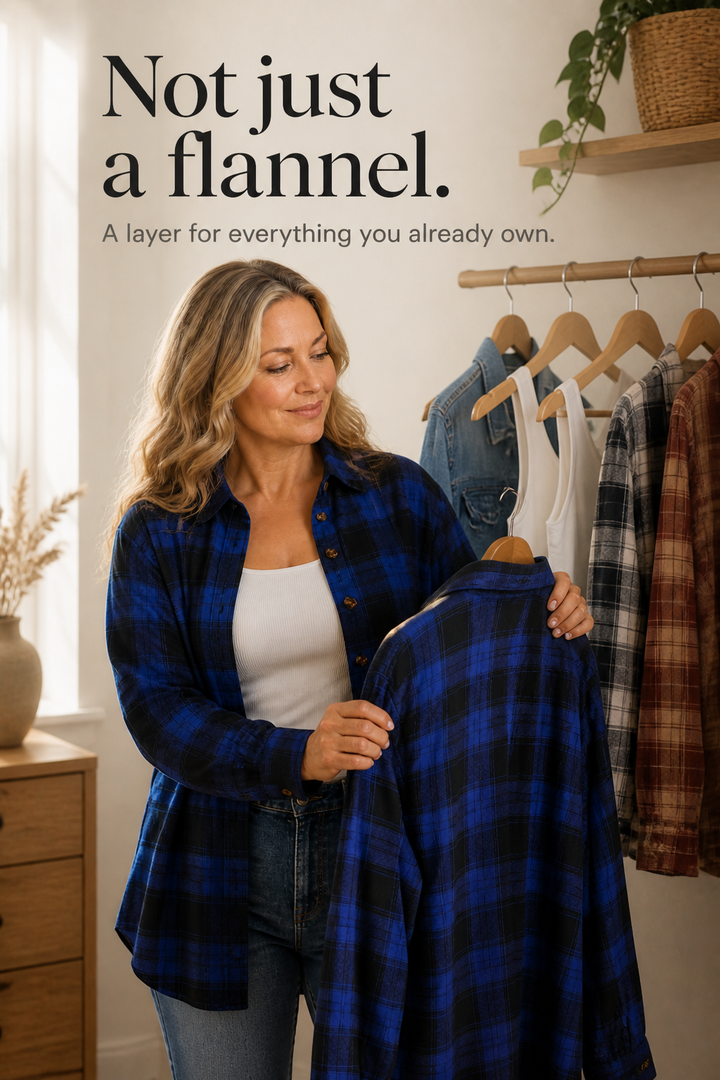 Overshirt & Co – Oversized Buffalo Plaid Flannel Shacket