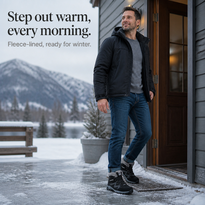 Cozywalk – Fleece-Lined Look Non-Slip Ankle Boots