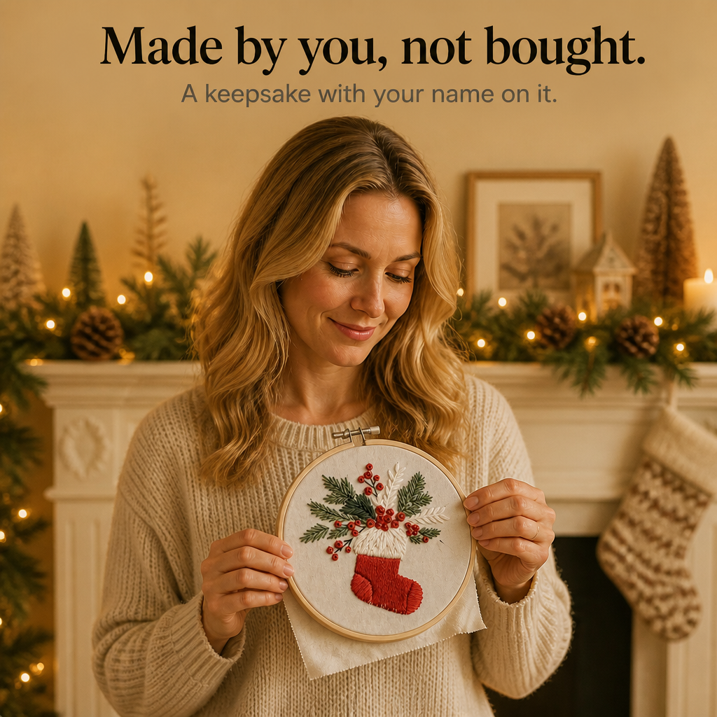 Hearthstitch – Christmas Stocking Embroidery Kit