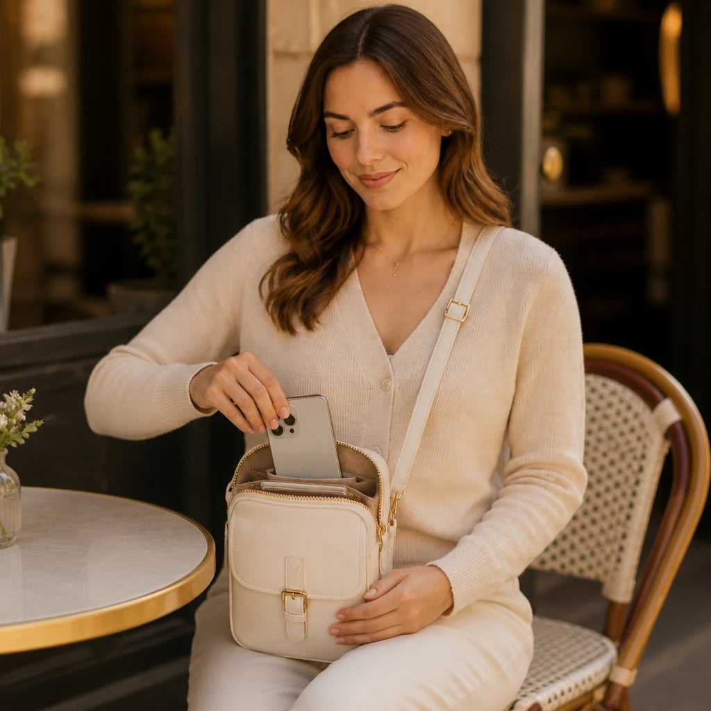 Liora – Multiple-Pocket Adjustable Strap Crossbody Bag