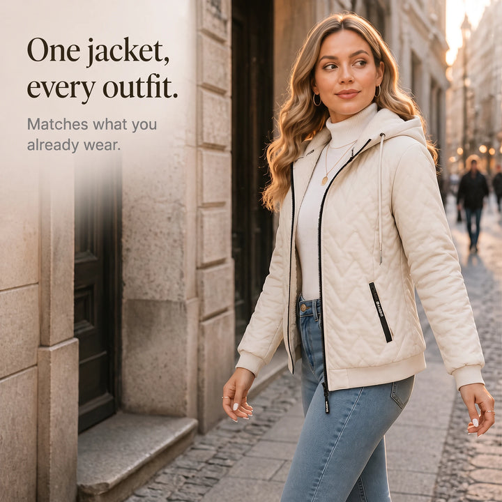Velora – Quilted Hooded Winter Jacket