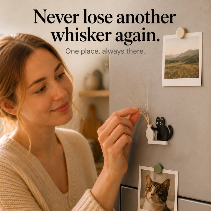Whisker Whimsy – Magnetic Cat-Shaped Whisker Vase