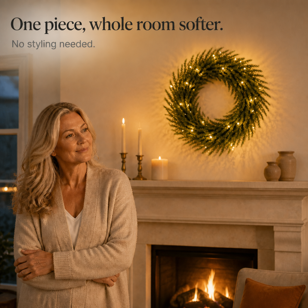 Glowpine – Pre-Lit Norfolk Pine Wreath
