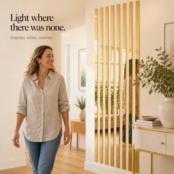 Mirrora – Self-adhesive Mirror-Like Wall Strips (20 pieces)