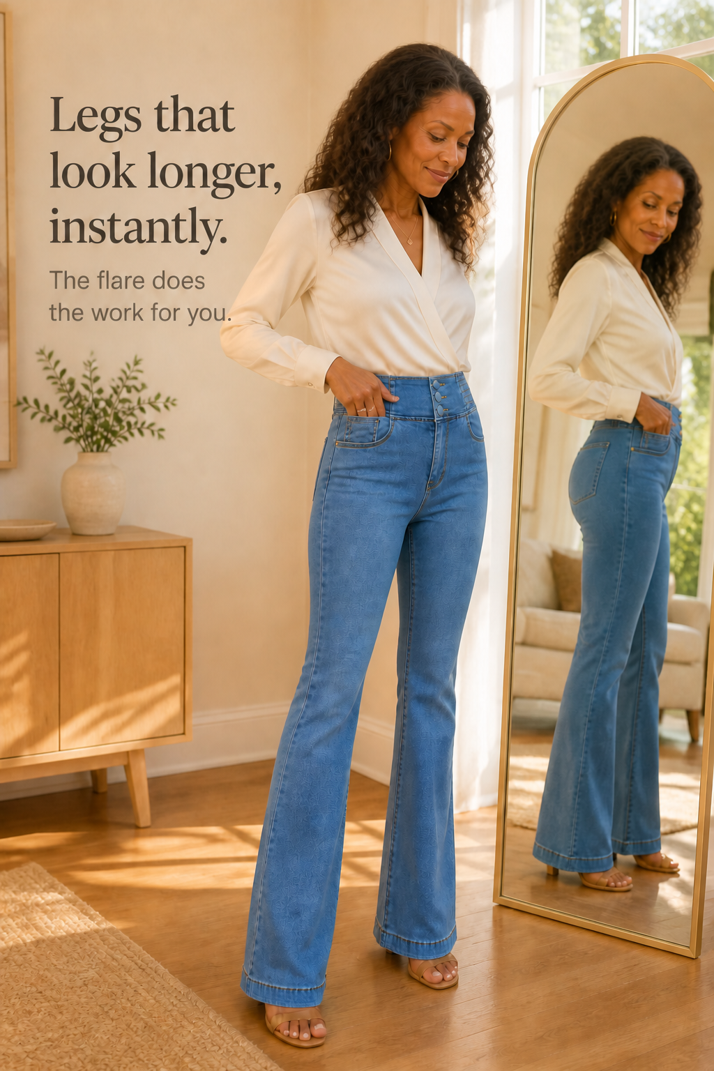 Flarelyn – High-Waisted Stretch Flare Jeans