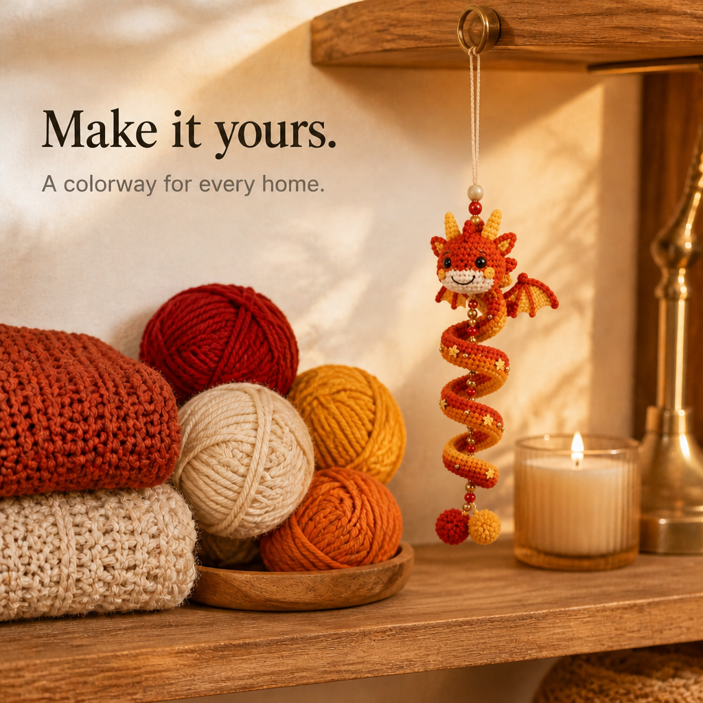 Dracora – Spiral Dragon Crochet Ornament Kit