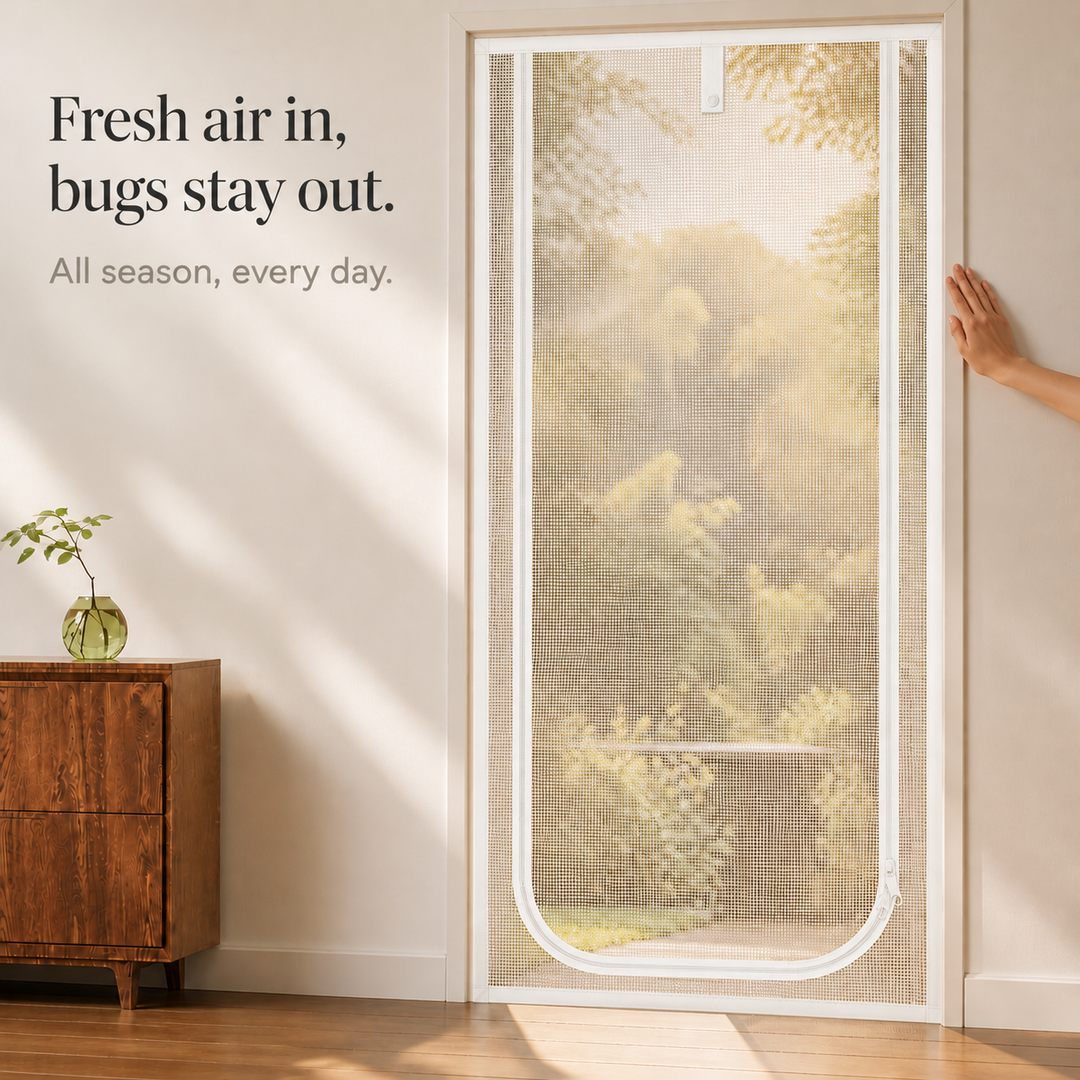 BreezePaw – Zippered Mesh Doorway Screen