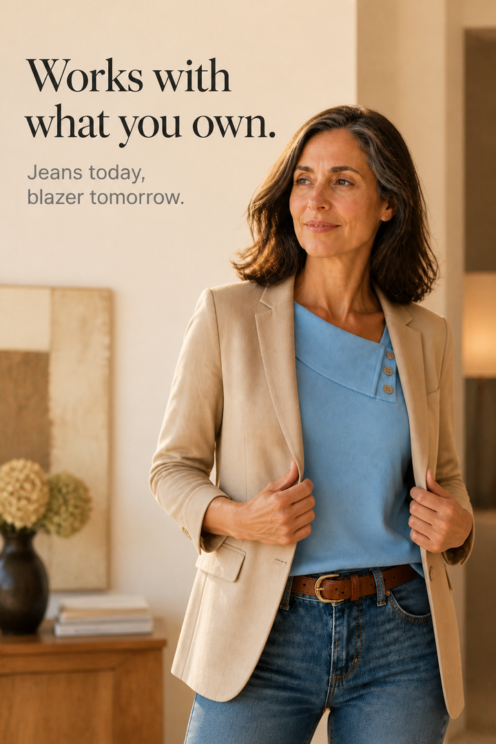 Vivelyn – Asymmetrical V-Neck Draped Top