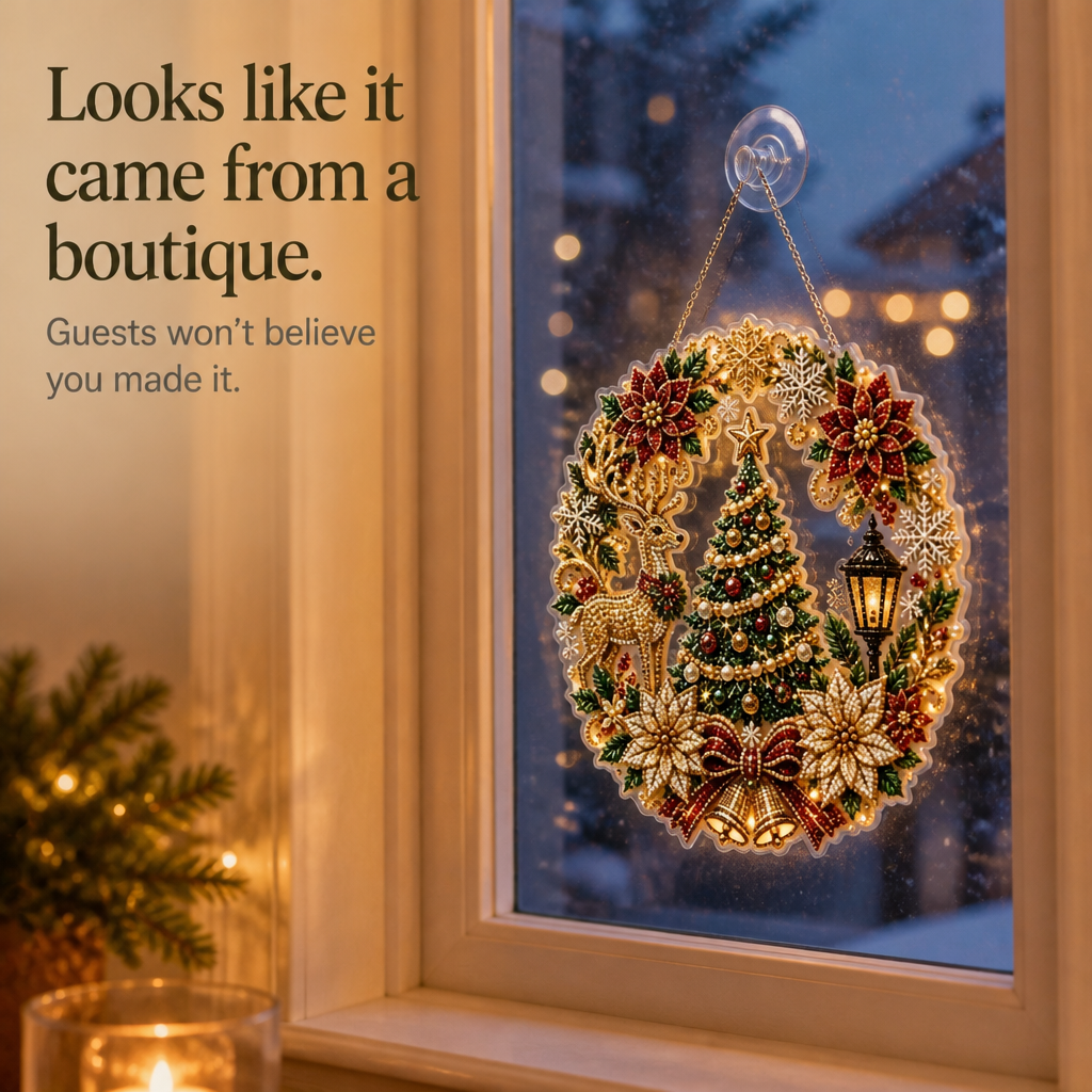 Winterglow – Transparent Panel Christmas Diamond Painting Ornament