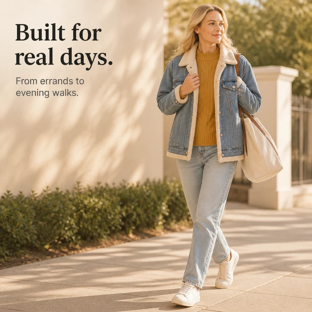 Sherpa Lane – Sherpa-Lined Oversized Denim Jacket