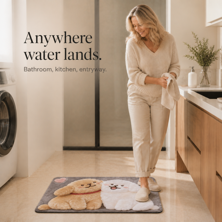 Driza – Non-Slip Quick-Dry Faux Plush Floor Mat