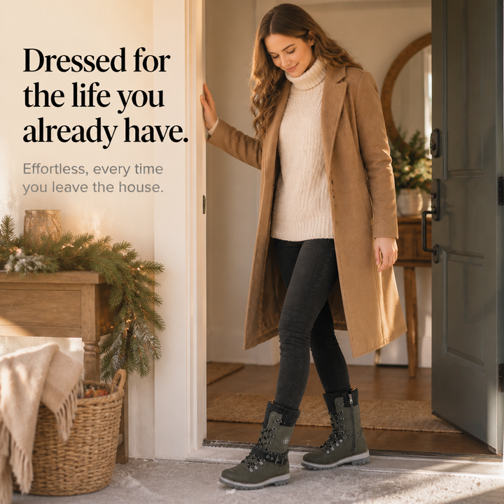 Cozette – Knit-Shaft Wide-Foot Winter Boots