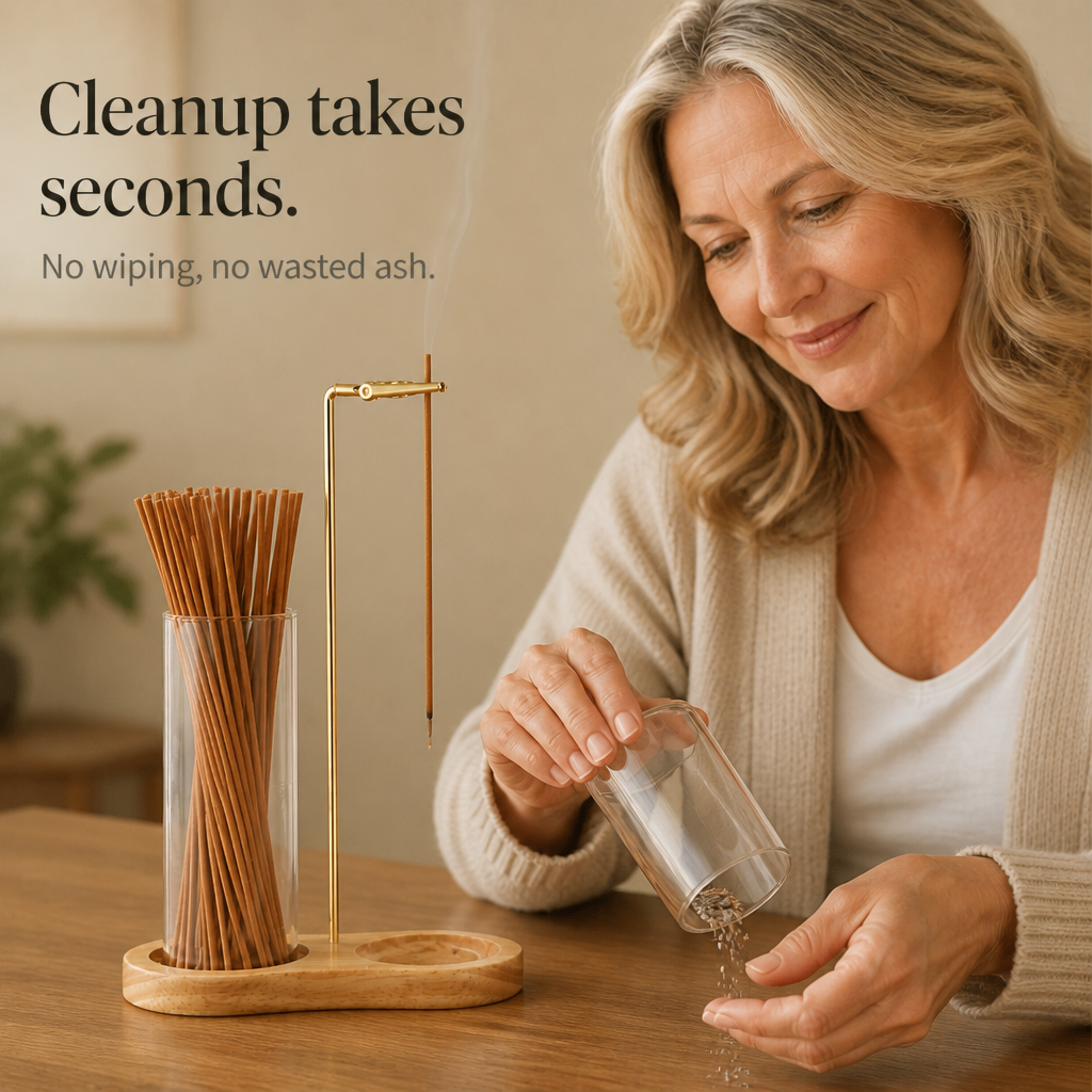 Ashvia – Dual Glass Cup Incense Ash Catcher