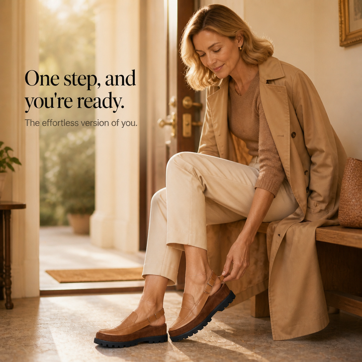 Solvana – Cushioned Leather Slingback Flats