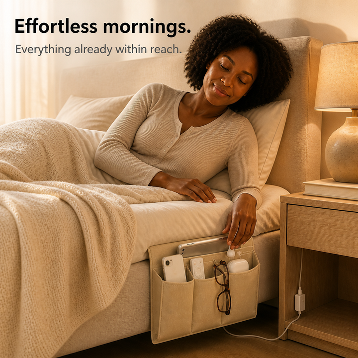 Bedvira – Under-Mattress Hanging Bedside Storage Caddy