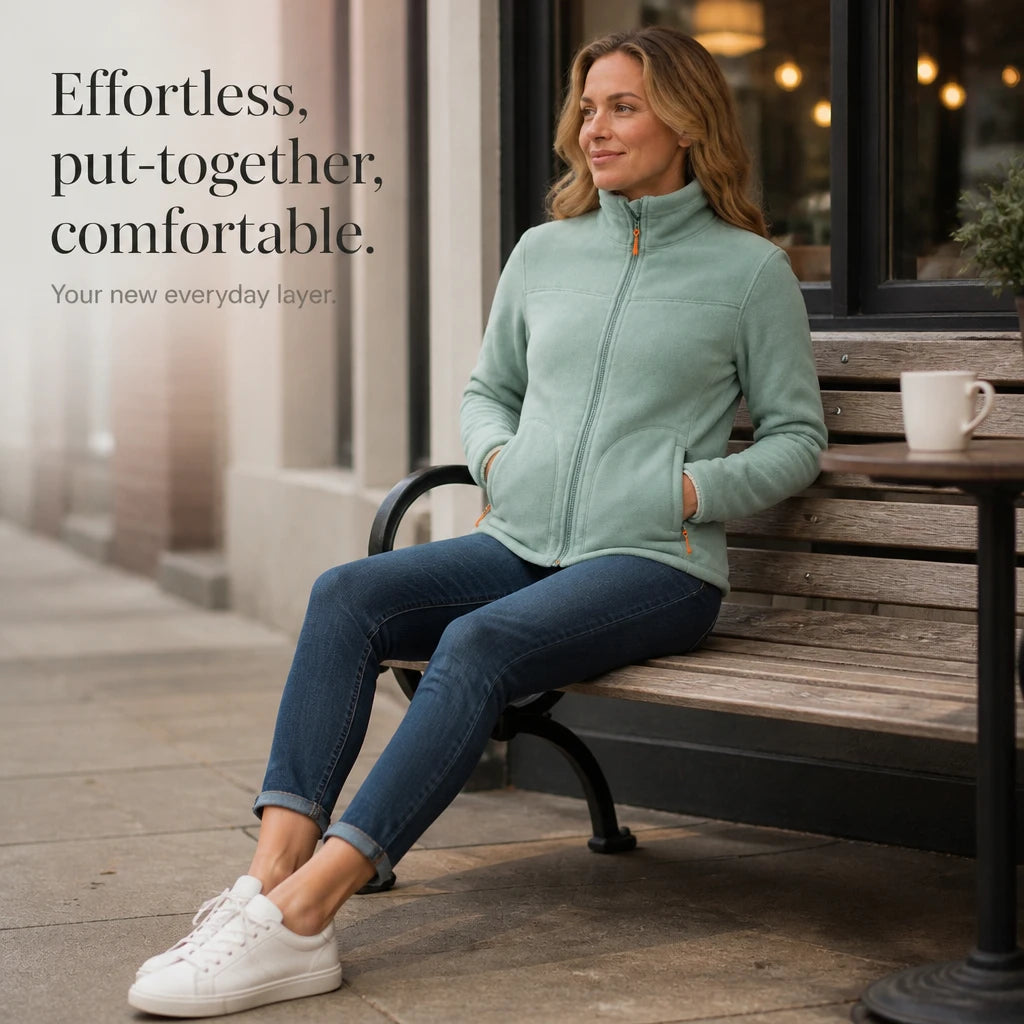 Velora – Zip-Up Fleece Winter Jacket