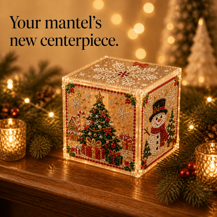 MerryFacet – 3D Diamond-Painted Christmas Gift Box