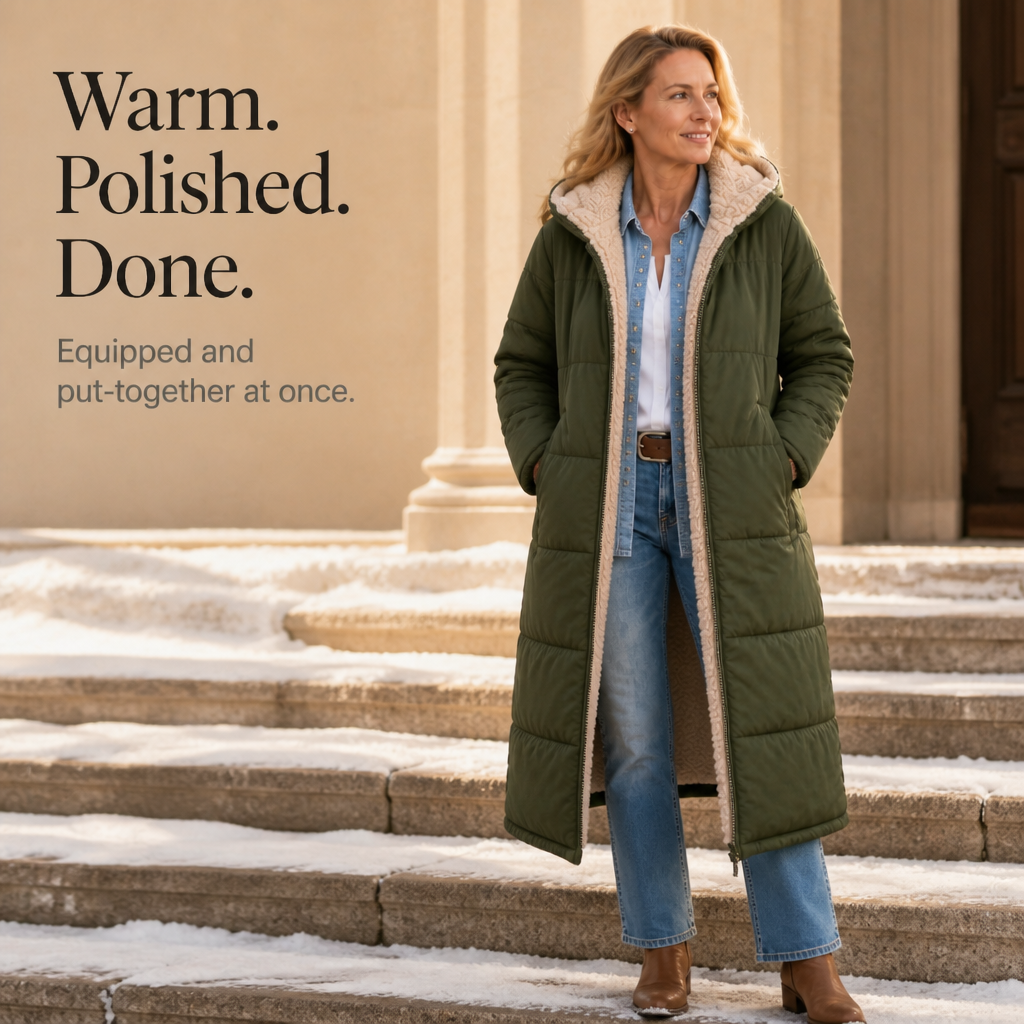 Wintervia – Reversible Sherpa Windproof Long Coat
