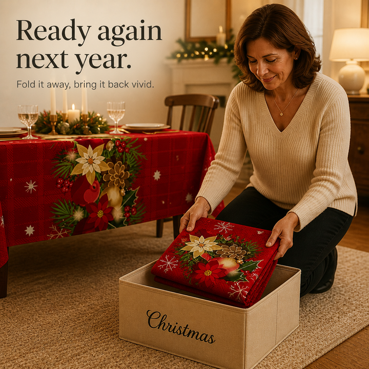 Hollymere – Christmas Printed Tablecloth