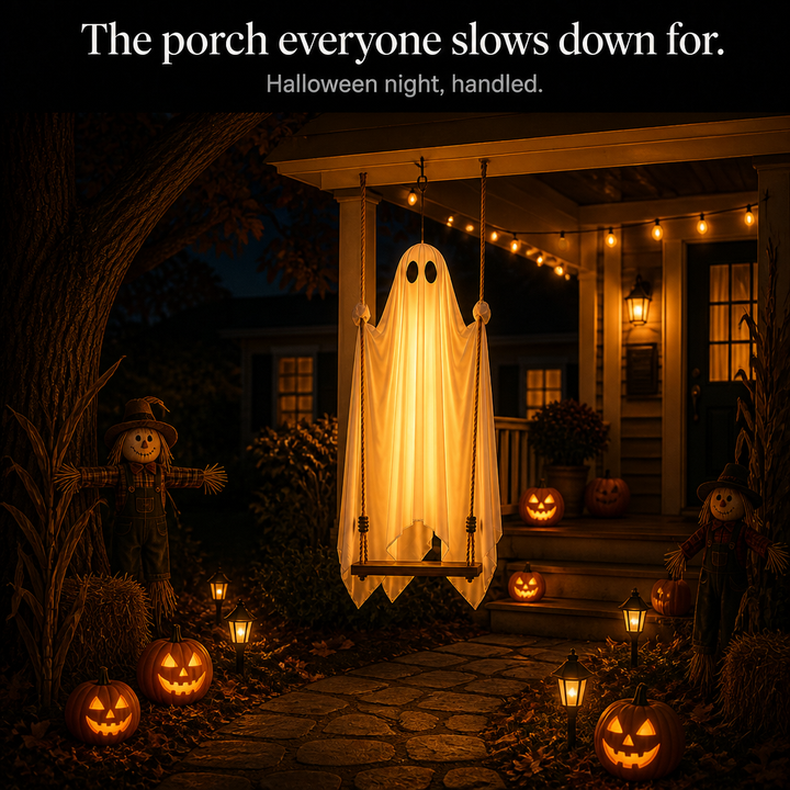 Sway Hollow – Poseable Satin Glowing Ghost Swing Decor