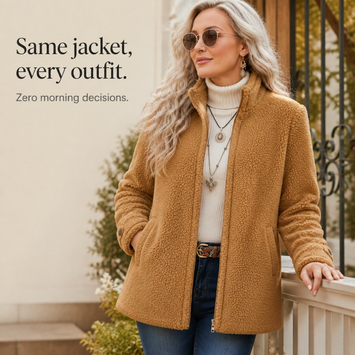 Wrapfield – Sherpa Fleece Stand Collar Zip Jacket