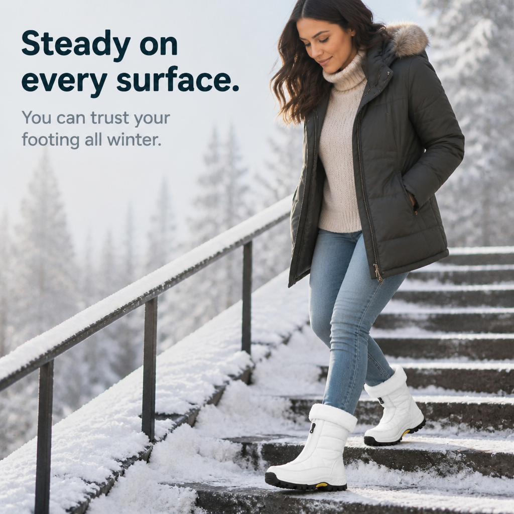Snowlina – Plush-Lined Zip-Up Snow Boots