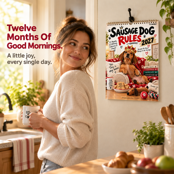Sasstooth – Sarcastic Dachshund Wall Calendar