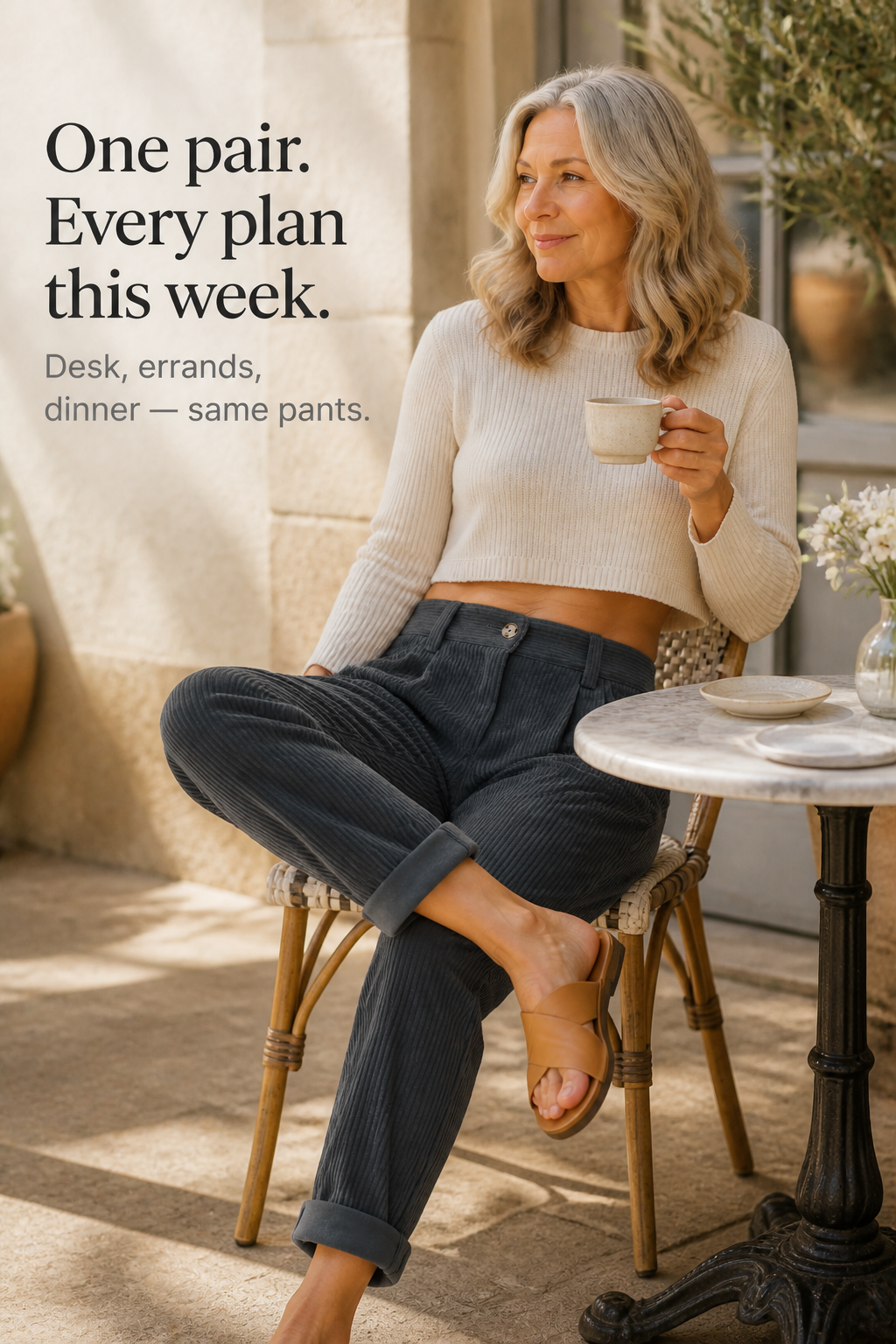 Linelle – Pleated High-Waisted Wide-Leg Trousers