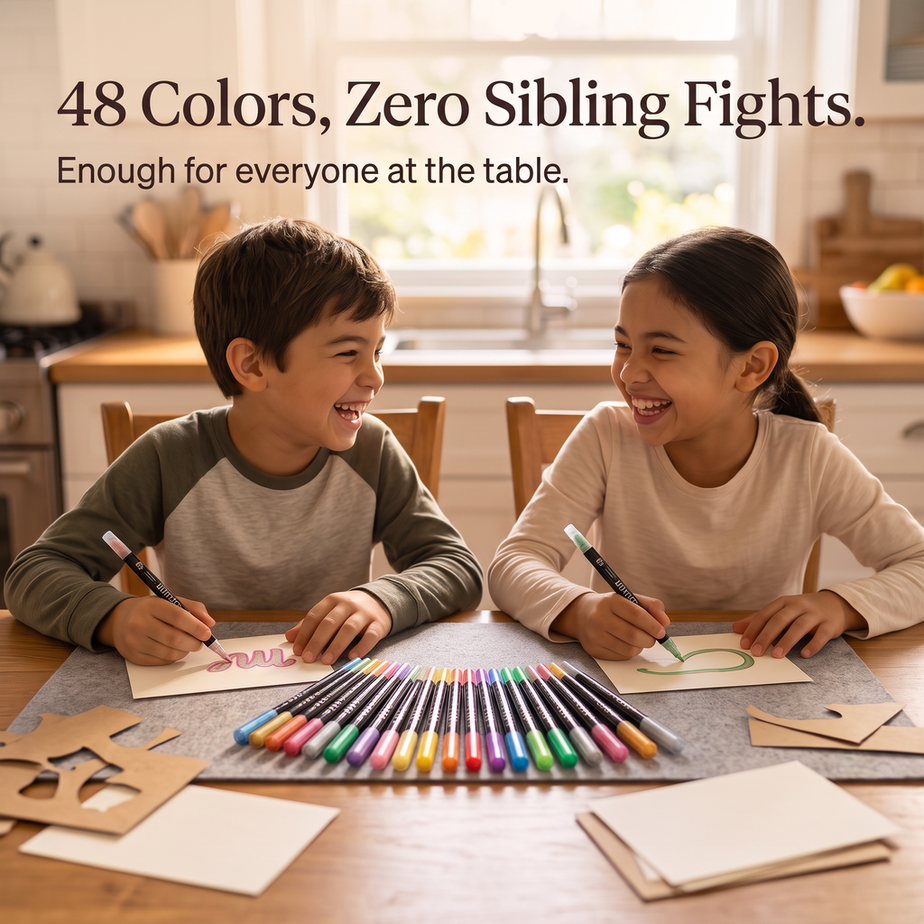 Twinora – Dual-Outline Metallic Ink Marker Set