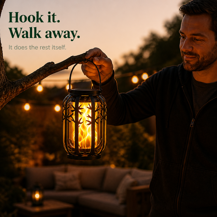 Emberlyn – Solar Flickering Flame Hanging Lantern