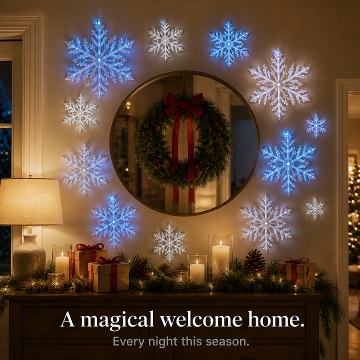 Glowflake – 3D Glow Snowflake Wall Stickers