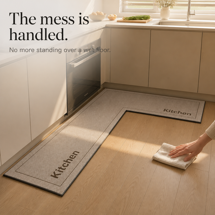 Drymatt – L-Shaped Diatomite Quick-Dry Kitchen Mat