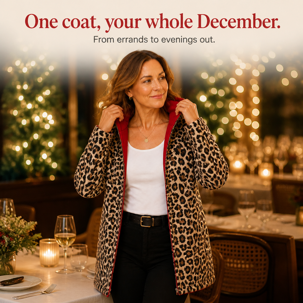 Wearbella – Reversible Leopard Print Hooded Coat