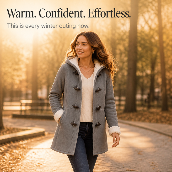 Plushbelle – Faux Shearling Hooded Winter Coat