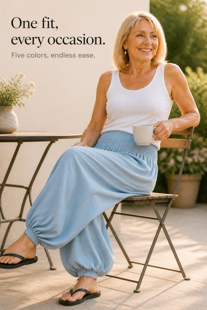 Wearbella – Smocked Waist Lantern Leg Harem Pants