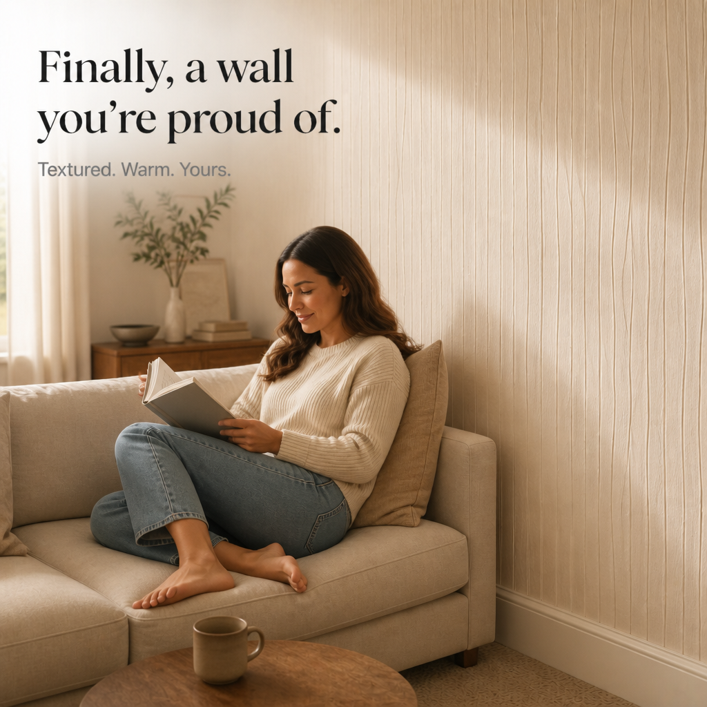 Wallura – Embossed 3D Stripe Peel-And-Stick Wallpaper