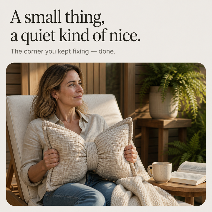 Bowsoft – Chenille Look Bow-Shaped Throw Pillow