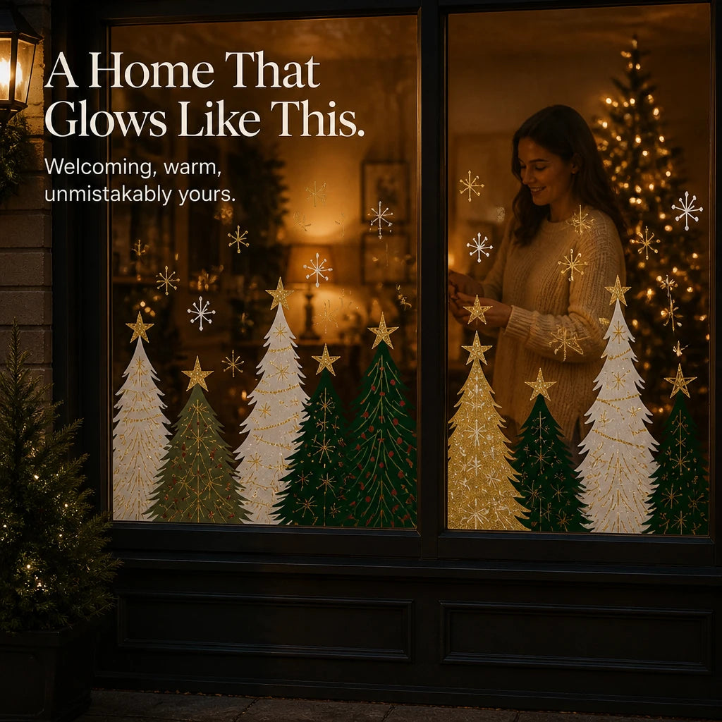 Merryvue – Double-Sided Static-Cling Christmas Window Decals