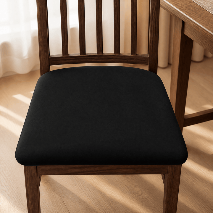 Chairwell™ – Stretchy Waterproof Chair Seat Covers (Set of 4) Black / 4-pack