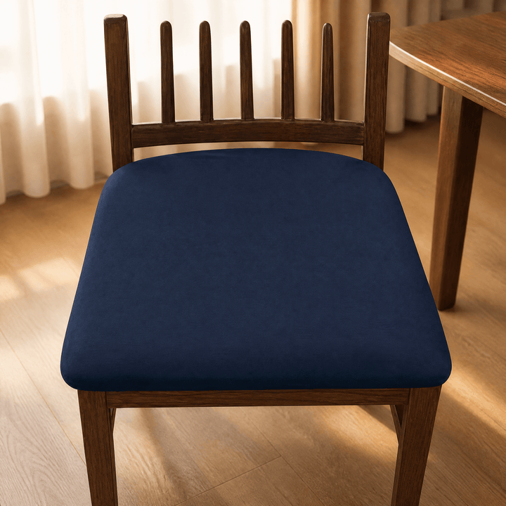 Chairwell™ – Stretchy Waterproof Chair Seat Covers (Set of 4) Navy blue / 4-pack