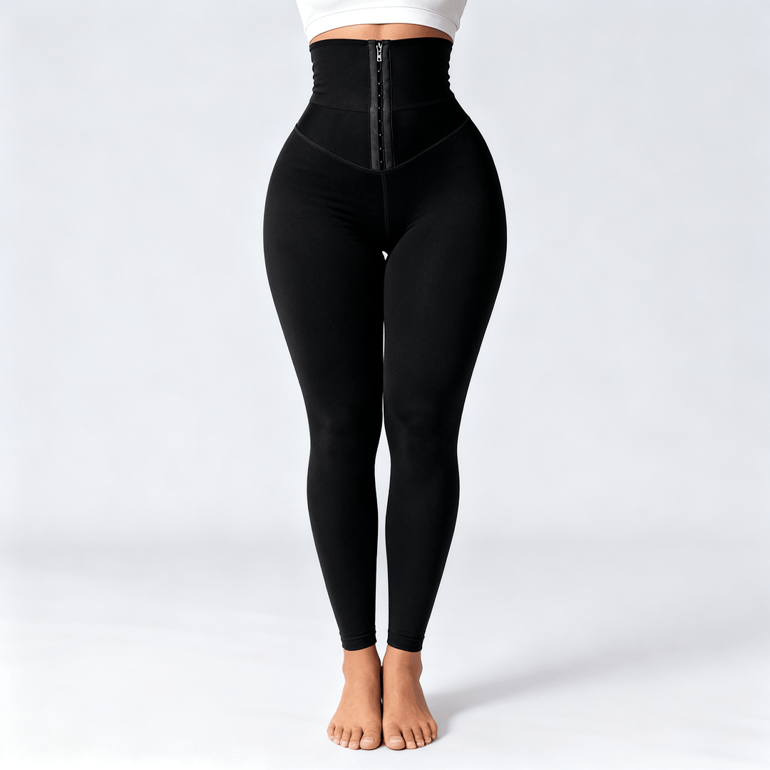 Cinchley – Women's High-Waist Corset Leggings Black / S