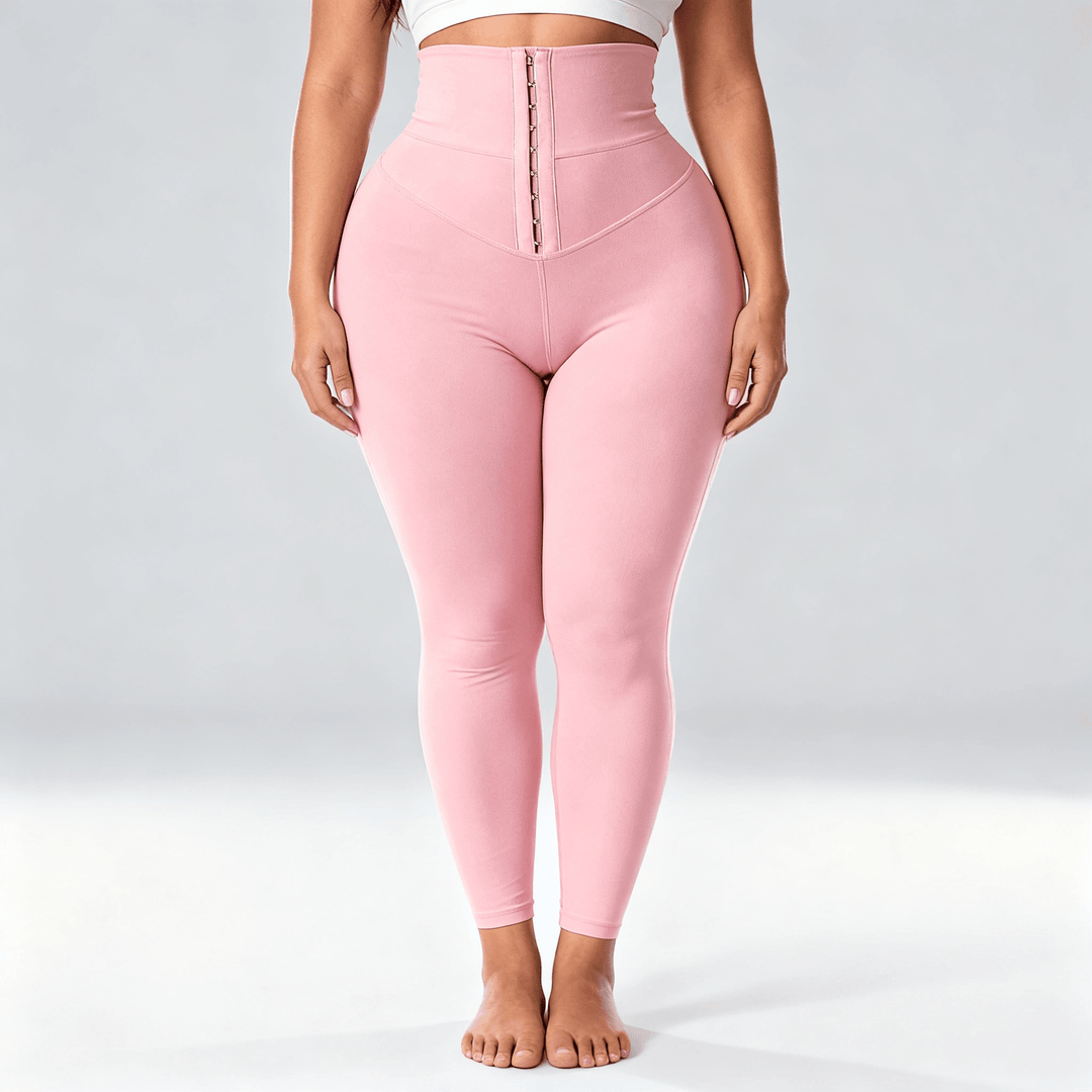 Cinchley – Women's High-Waist Corset Leggings Pink / S