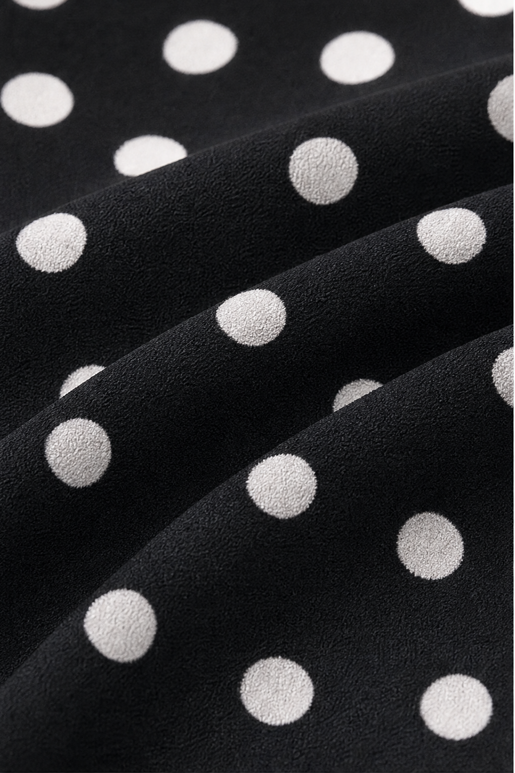 Wearbella – Polka Dot Lapel Long Sleeve Blouse