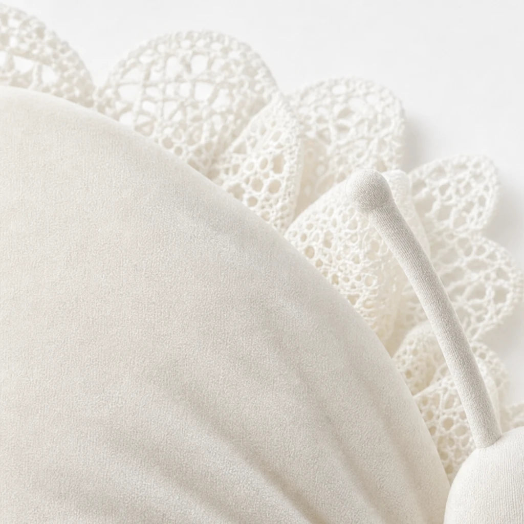 Lacewing – Velvet-Look Butterfly Lace-Trim Throw Pillow