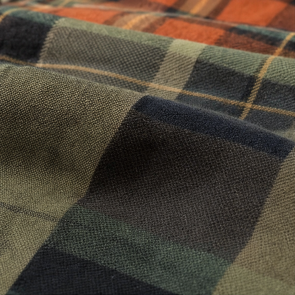 Plaidelle – Color-Block Patchwork Plaid Button-Up Shirt