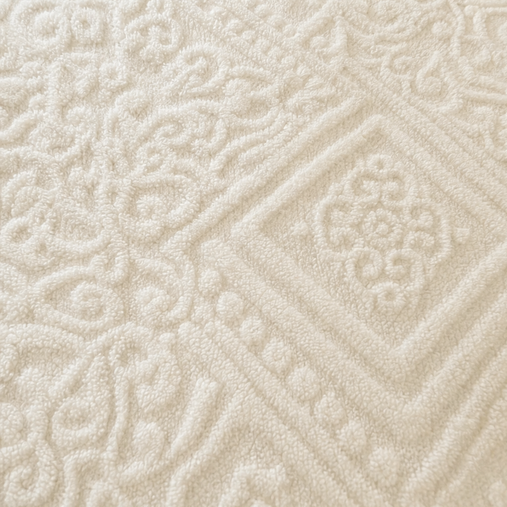 Damask Haven – Raised Damask Plush Fitted Sheet