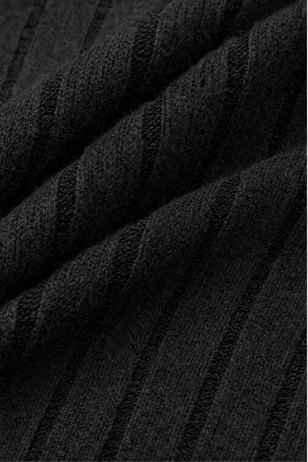Mavenly – Ribbed V-Neck Button-Cuff Sweater